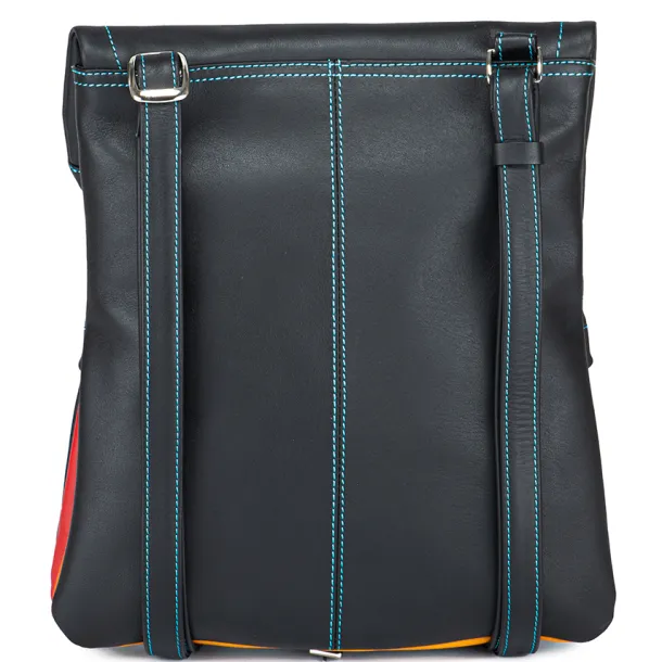 Kyoto Medium Backpack/Messenger Black Pace | Mywalit Fashion