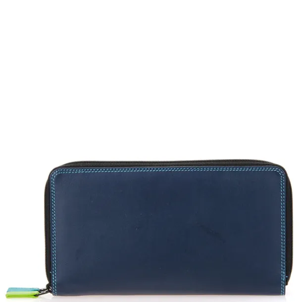 Large Double Zip Wallet Black Pace | Mywalit Shop