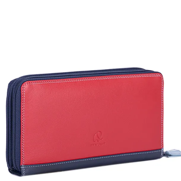 Large Double Zip Wallet Royal | Mywalit Best