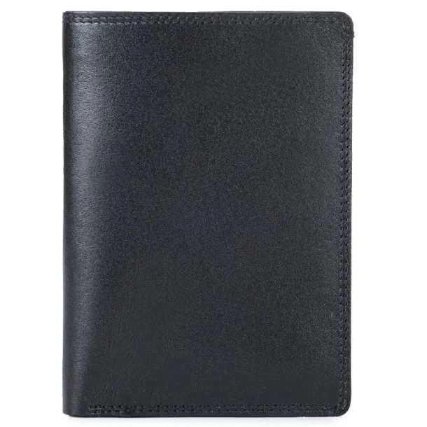 Men's Bi-colour Vertical Bi-Fold Wallet Black-Blue | Mywalit Clearance