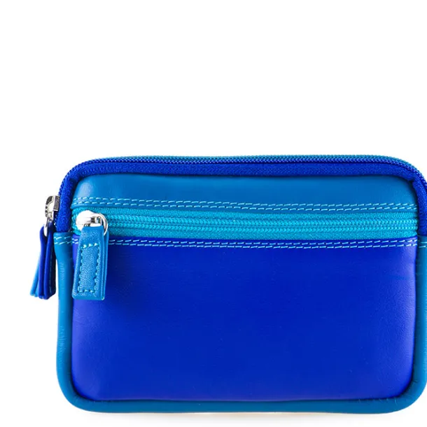 Small Leather Double Zip Purse Seascape | Mywalit Cheap