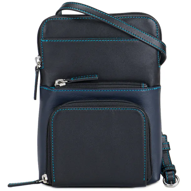 Travel Tri-Zip Crossbody Black Pace | Mywalit Best