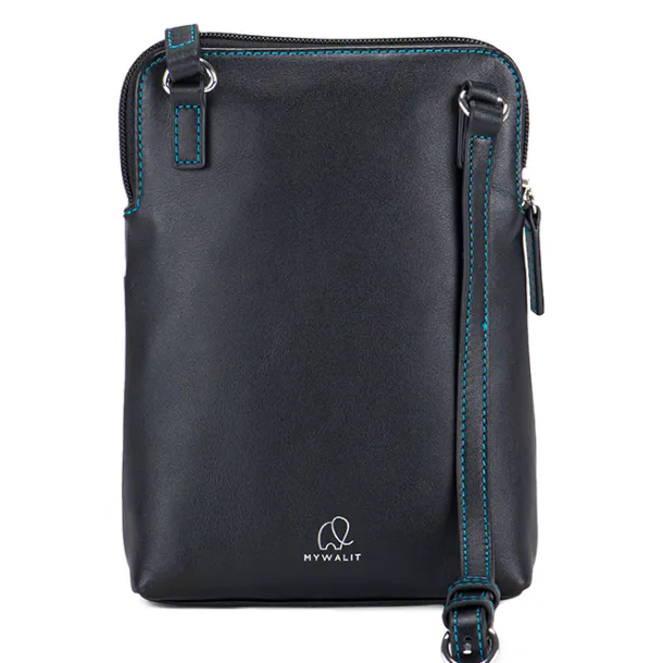 Travel Tri-Zip Crossbody Black Pace | Mywalit Best